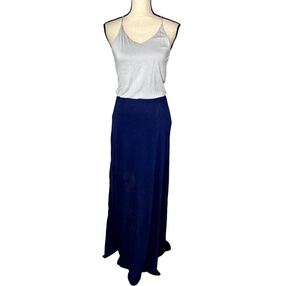LC Lauren Conrad Blue Block Colored Maxi Dress Size Small - Picture 1 of 9